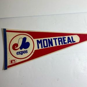 Vintage 80s Montreal Expos MLB Pennant